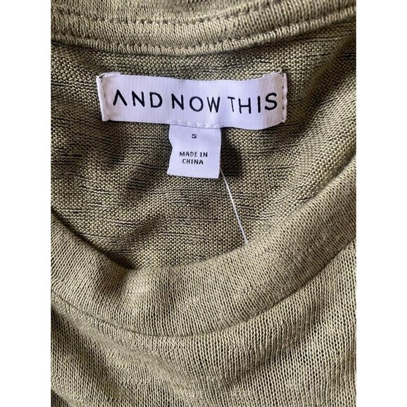 AND NOW THIS, short-sleeved pullover, for men, green, polyester, size S. - Picture 4 of 5